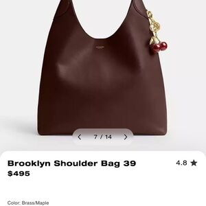 NEW Coach Brown Leather Brooklyn 39